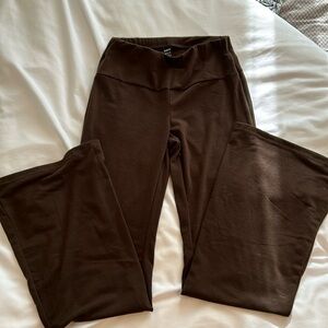SHEIN Flare Cotton Pants Brown. Size XS